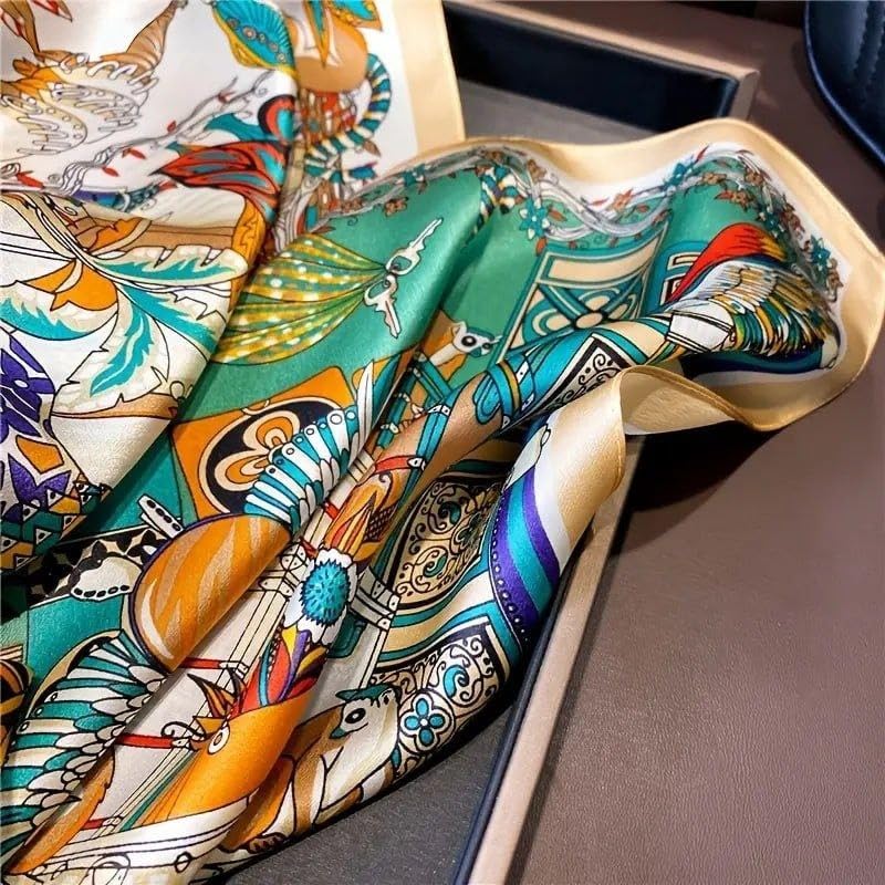 Image of Silk Head Scarf for Women - Luxury Satin Silk Hair Scarf, Soft Bandana Wrap for Sleeping, Hair Protection & Styling
