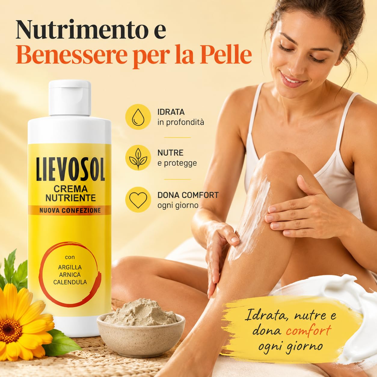 Lievosol Crema Antidolorifica 400ml | Arnica e Artiglio del Diavolo, Sollievo Dolori Muscolari, Sollievo Dolori Articolari, Sollievo Schiena e Cervicale