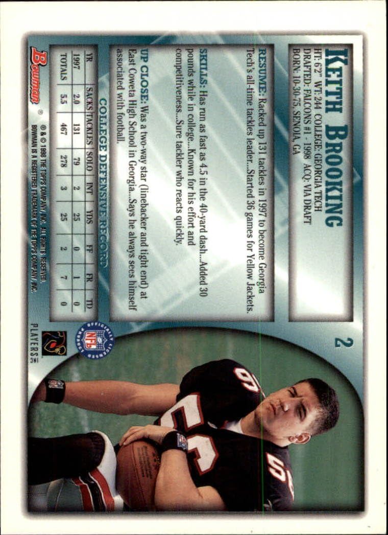1998 Bowman #2 Keith Brooking RC