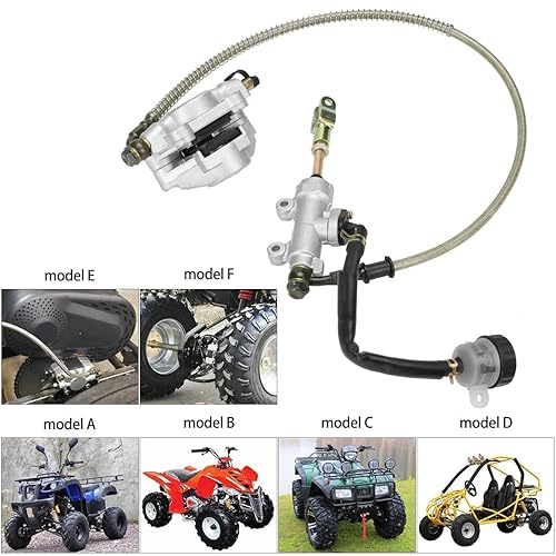 Miniatura 4 de FVRITO Disco de pie trasero hidráulico freno maestro cilindro pinza montaje para 150cc 200cc 250cc Taotao Coolster Roketa Vitacci Peace SunL RPS