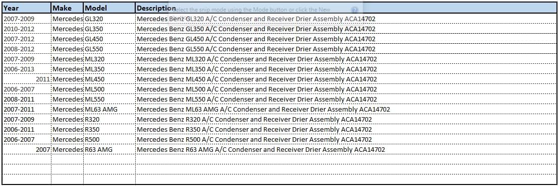 AC Condenser A/C Air Conditioning with Receiver Drier Assembly Compatible with Mercedes Benz 2006-2012 GL320 GL350 GL450 GL550 ML320 ML500 ML550 R350 R63 AMG ML63 AMG, for ACA14702