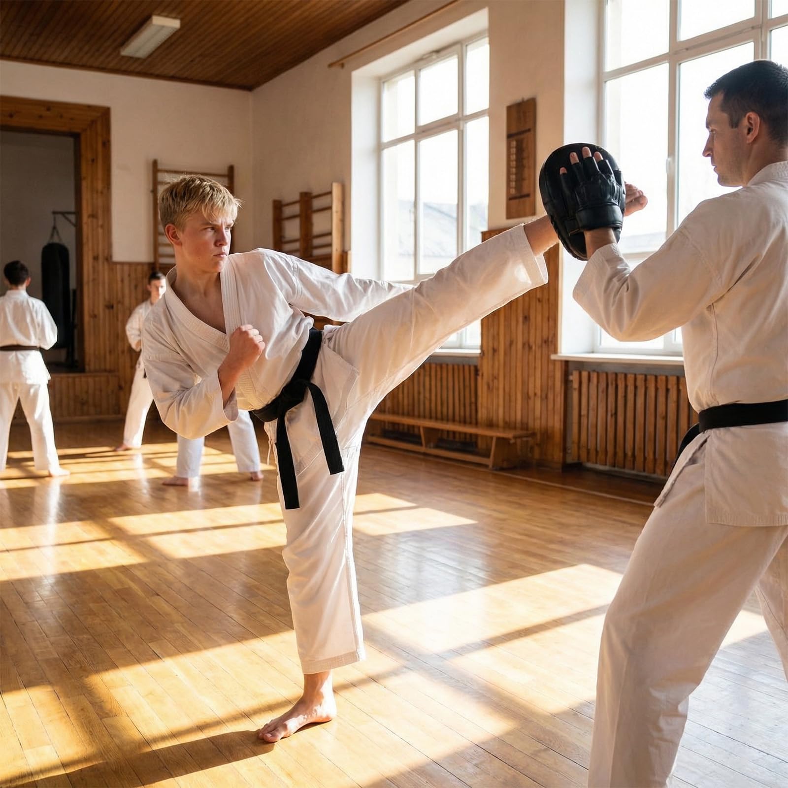 Ceinture de jiu jitsu de 280 cm de long et 4 cm de large - En coton résistant - Pour sports de combat, judo, karaté et lutte - Noir