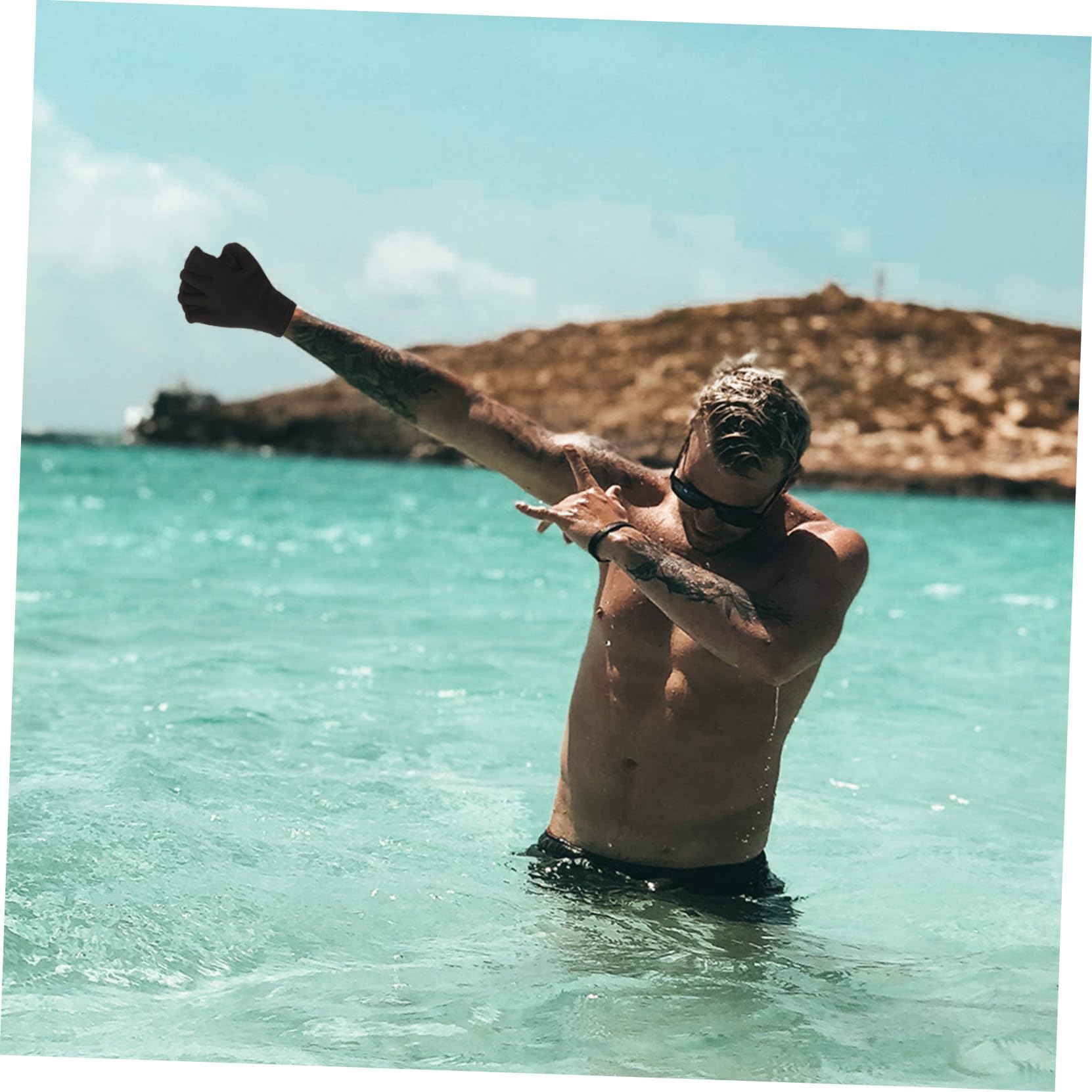 de Natation - Aquatiques à l'eau d'entraînement Adulte Fitness Nage Surf Bain Piscine Aqua Noir
