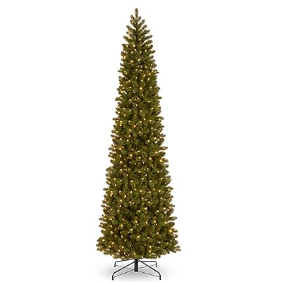 National Tree Company Pre-Lit 'Feel Real' Artificial Full Downswept Christmas Tree, Green, Douglas Fir, Dual Color LED Lights, Includes PowerConnect and Stand, 7.5 Feet