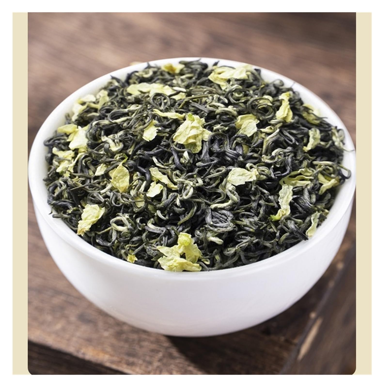 Nowa wiosenna herbata jaśminowa Płatki śniegu, 150g, opakowanie zielone. Herbata charakteryzuje się delikatnym kwiatowym aromatem i harmonijnym aromatem(2pcs)