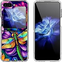 Vista 23 de Carcasa rígida para Samsung Galaxy Z Flip 5, funda protectora rígida a prueba de golpes para Samsung Galaxy Z Flip 5, diseño de mandala morado