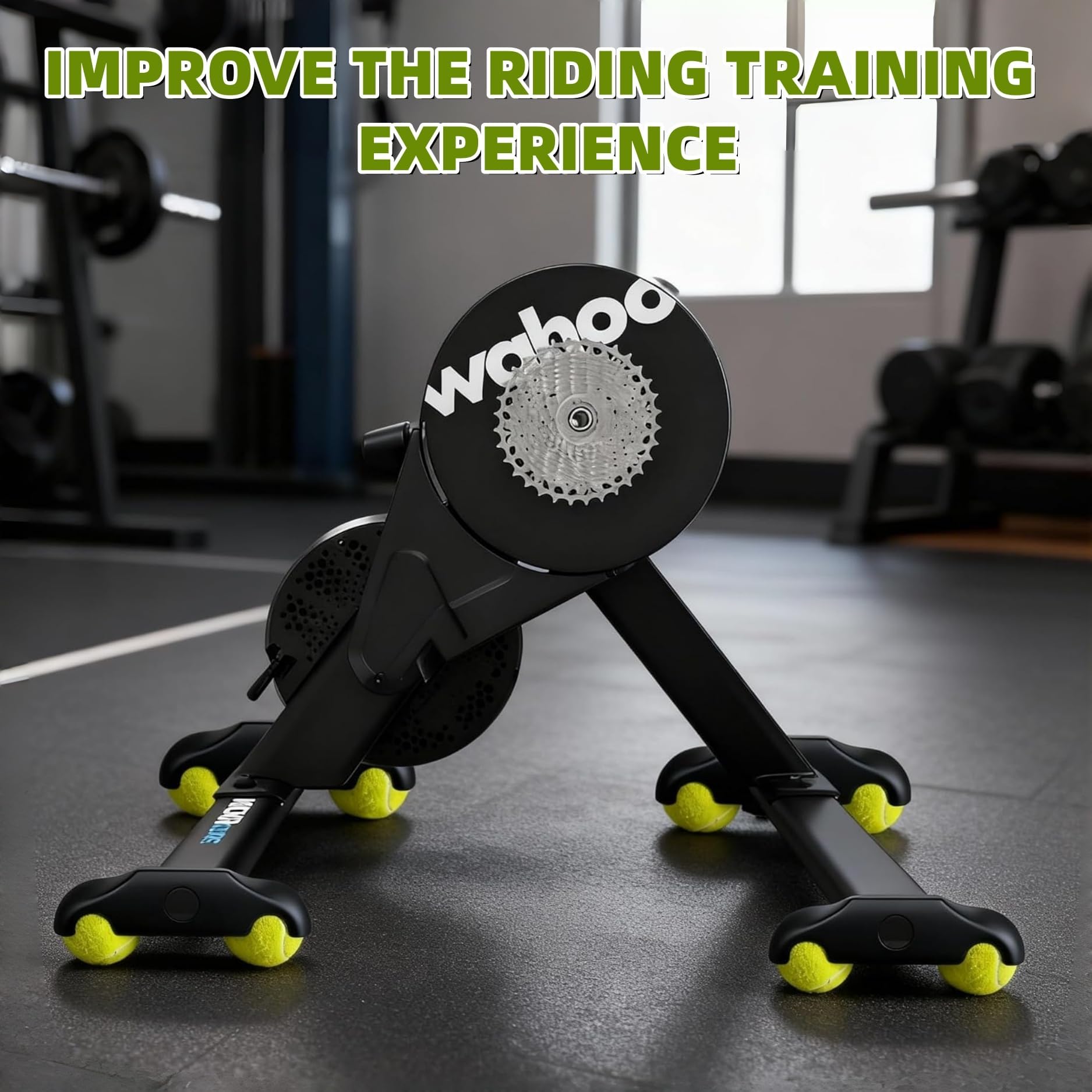 4 Stück Rocker-Platten-Füße, tragbarer Wippplatten-Fahrradtrainer,Indoor Cycling Snap Rocker Feet Adapter, für den Wahoo Kickr Core 2 Rollentrainer, mit 8 Tennisbällen