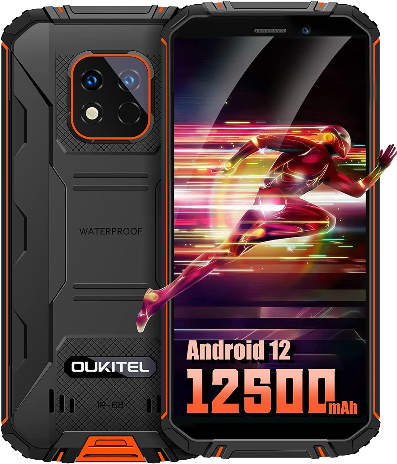 ANDROID - 新品未開封 即納12500mAh OUKITEL WP18Pro red OUKITEL WP18 Pro Rugged Smartphone, 12500mAh Battery 5.93