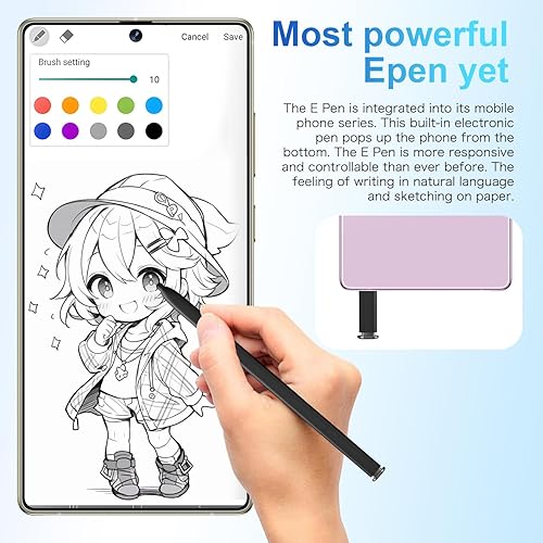 Miniatura 5 de Huness Teléfono celular I25 Ultra desbloqueado, bolígrafo integrado, teléfono desbloqueado de 16 + 1 TB, batería Android 14, 7000 mAh, pantalla HD