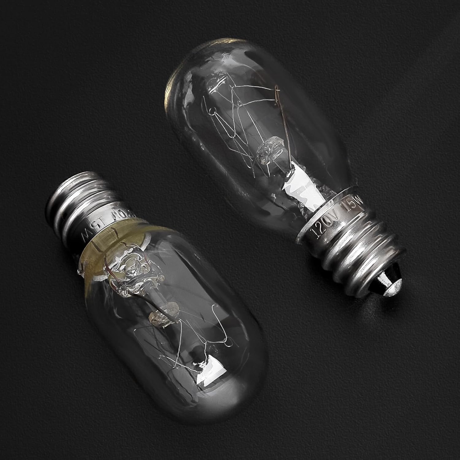 UP2WIN Dryer Drum Light Bulb Compatible with GE Dryer - Bulb Lamp Compatible with GE Dryer Drum, E12 120V 15W, Replaces for The Part# WE05X20431 WE4M305, 2 Pack