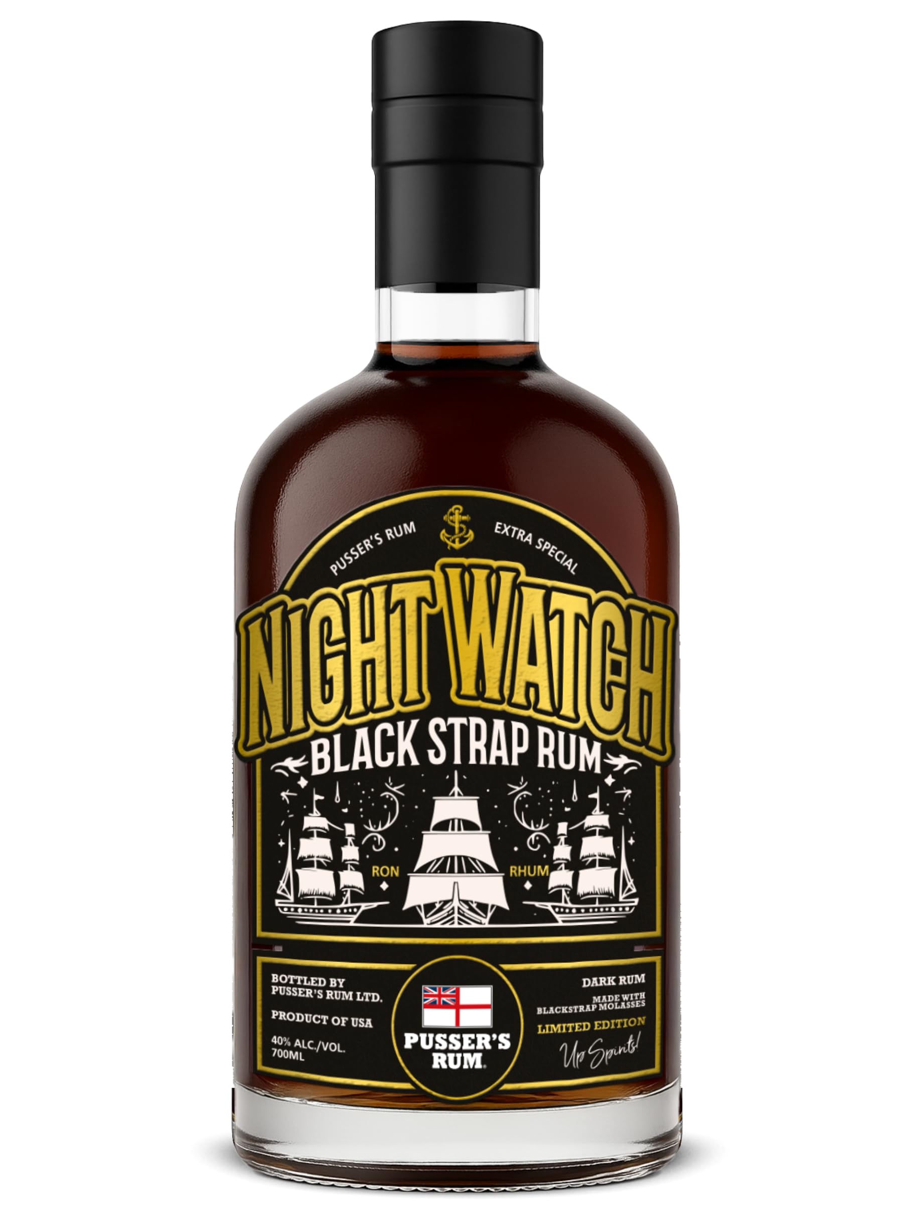 Pusser's Black/Dark Night Watch Strap Rum