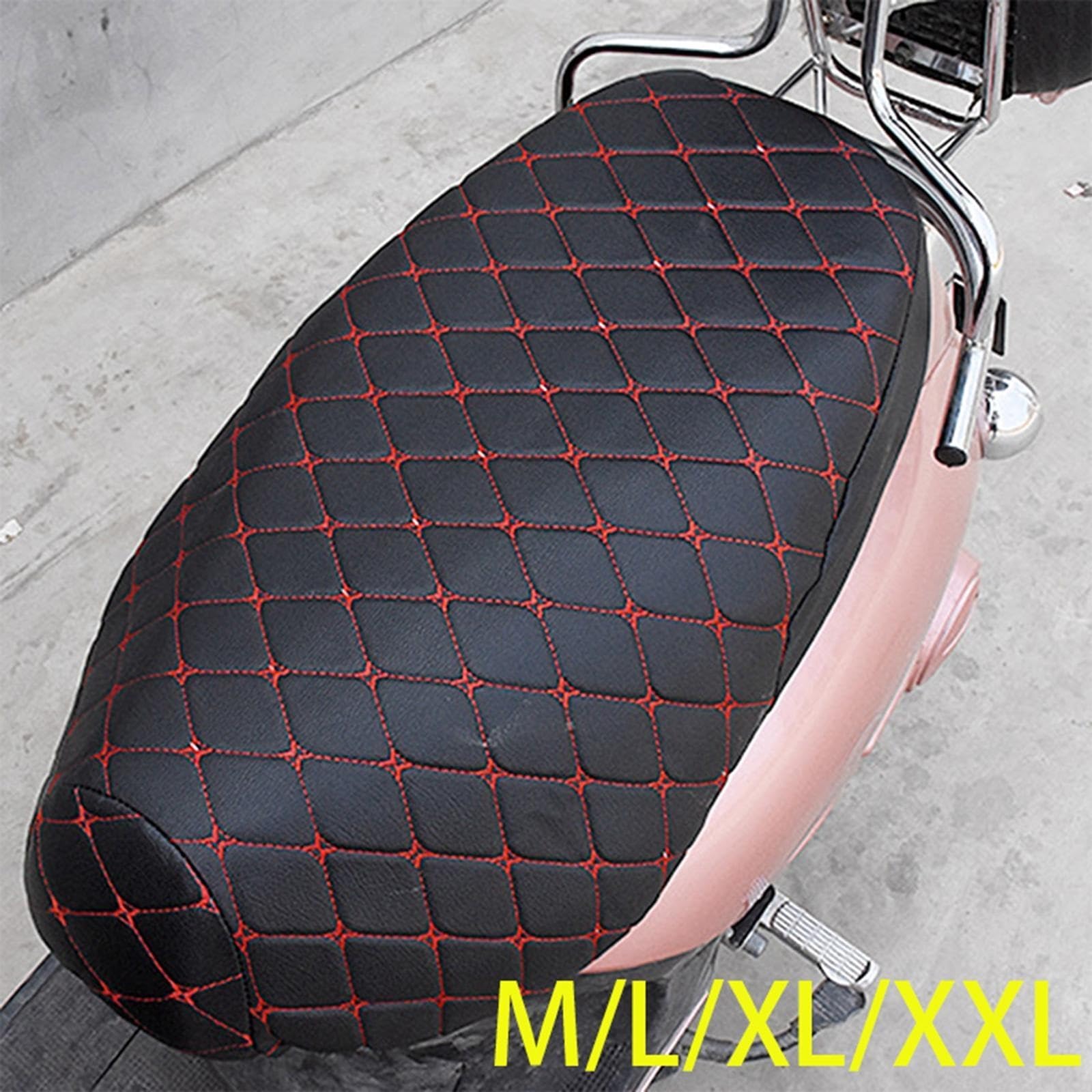 Coprisella per moto Protezione Per Coprisedile Per Moto | Protezione protettiva per fodera per cuscino del sedile del motociclo(Black XL)