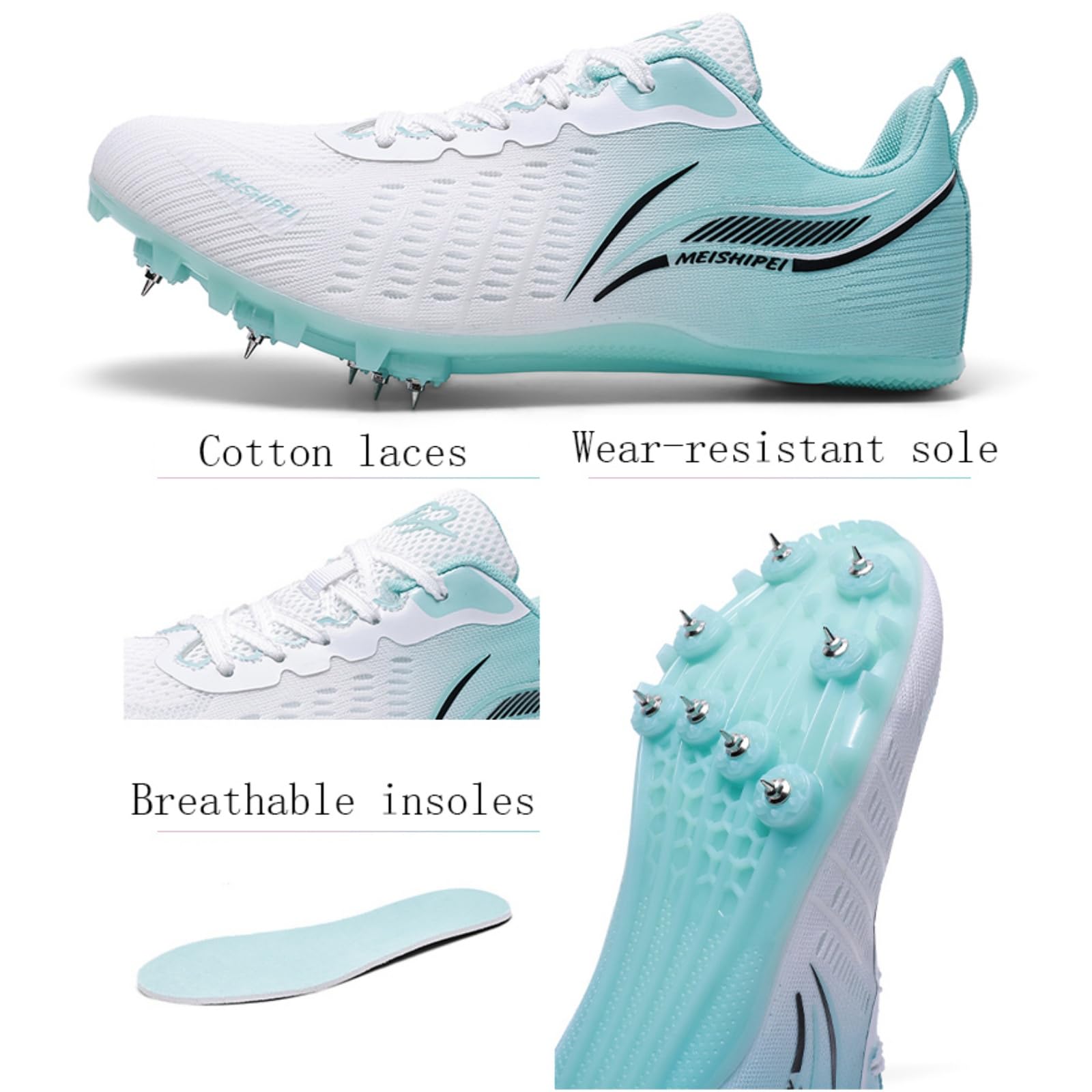 Chaussures D'athlétisme Femmes Baskets À Pointes Légères Chaussures De Course pour Enfants Entraînement Au Sprint Et Au Saut