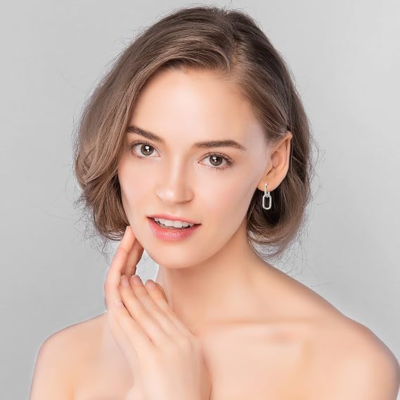 Gold and Silver Double Ring Earrings