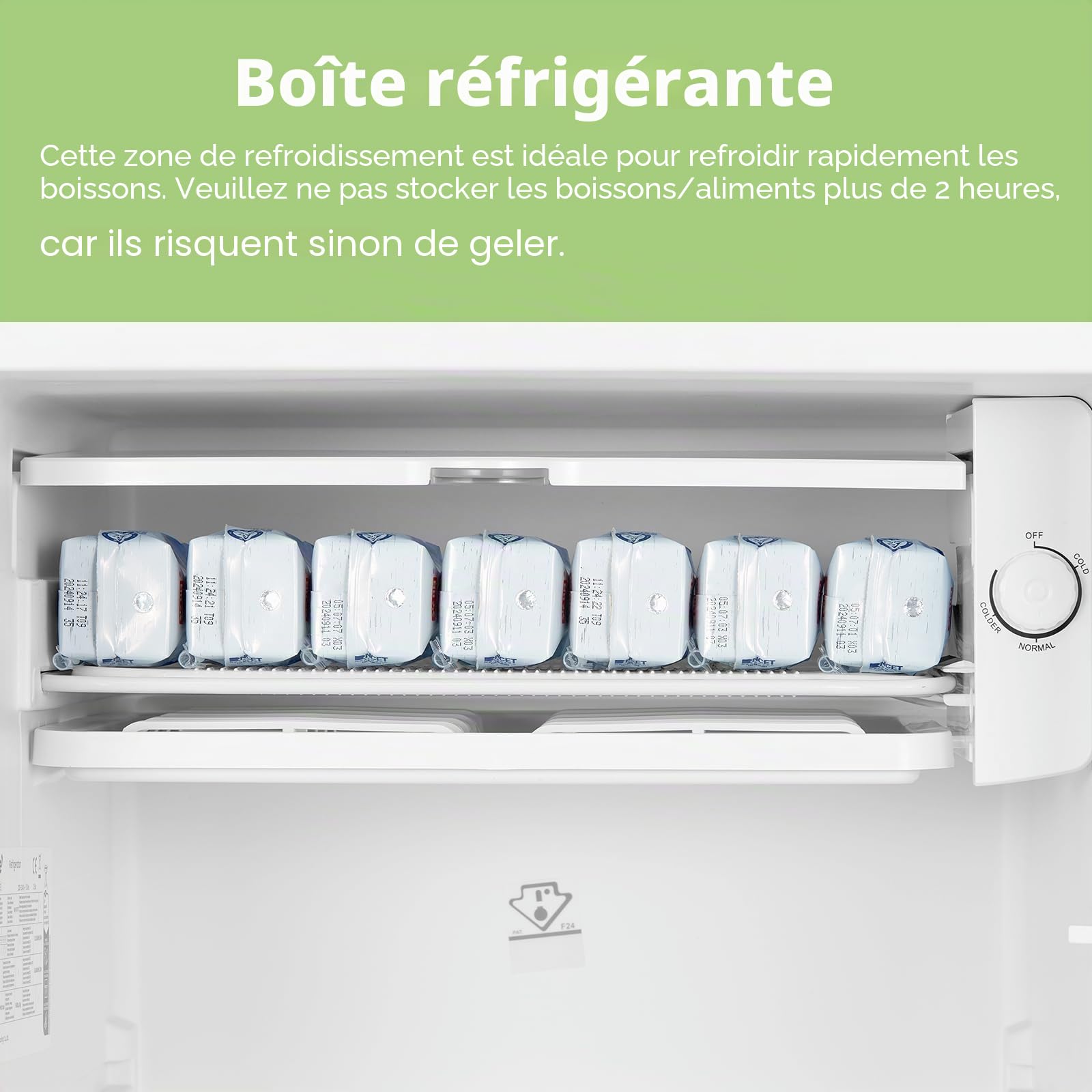 COMFEE' Petit réfrigérateur, 93 litres, design rétro, mini réfrigérateur, réfrigérateur de table, thermostat réglable, silencieux, adapté à la maison, au bureau et à l'hôtel, rouge