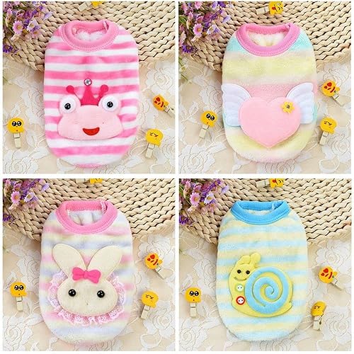 Miniatura 2 de Ropa para perro, 1 unidad, ropa de perro con leche, franela de dibujos animados, taza de té para mascotas, chaleco cálido para perros, cachorros,