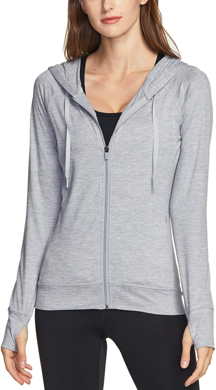 Women's Full Zip Sun Protection Running Track Jackets, Lightweight Athletic Workout Jackets, Active Sports Yoga Jacket