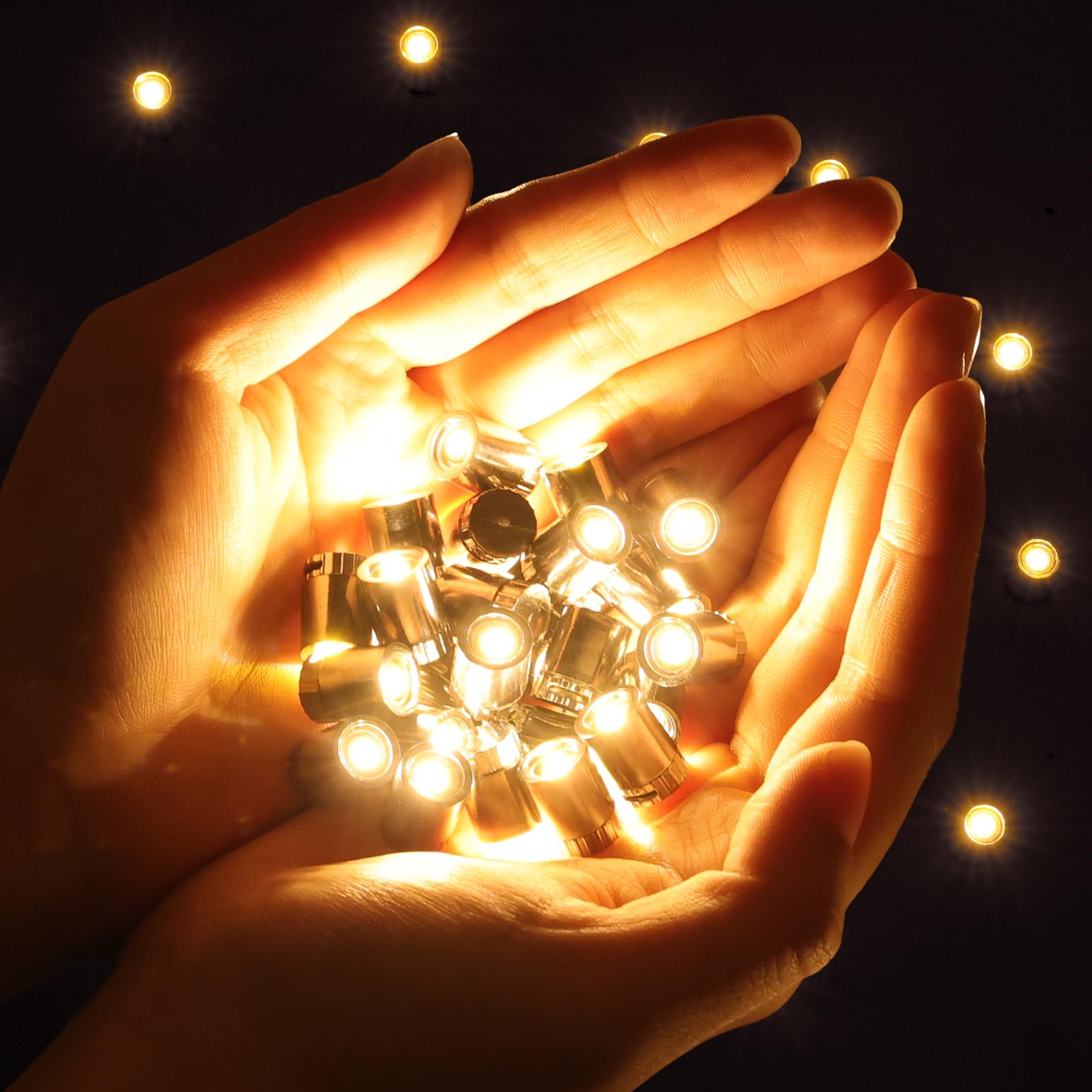 AUAUY 30 Pcs Mini LED Lights, Warm White Small Lights for Crafts Balloon