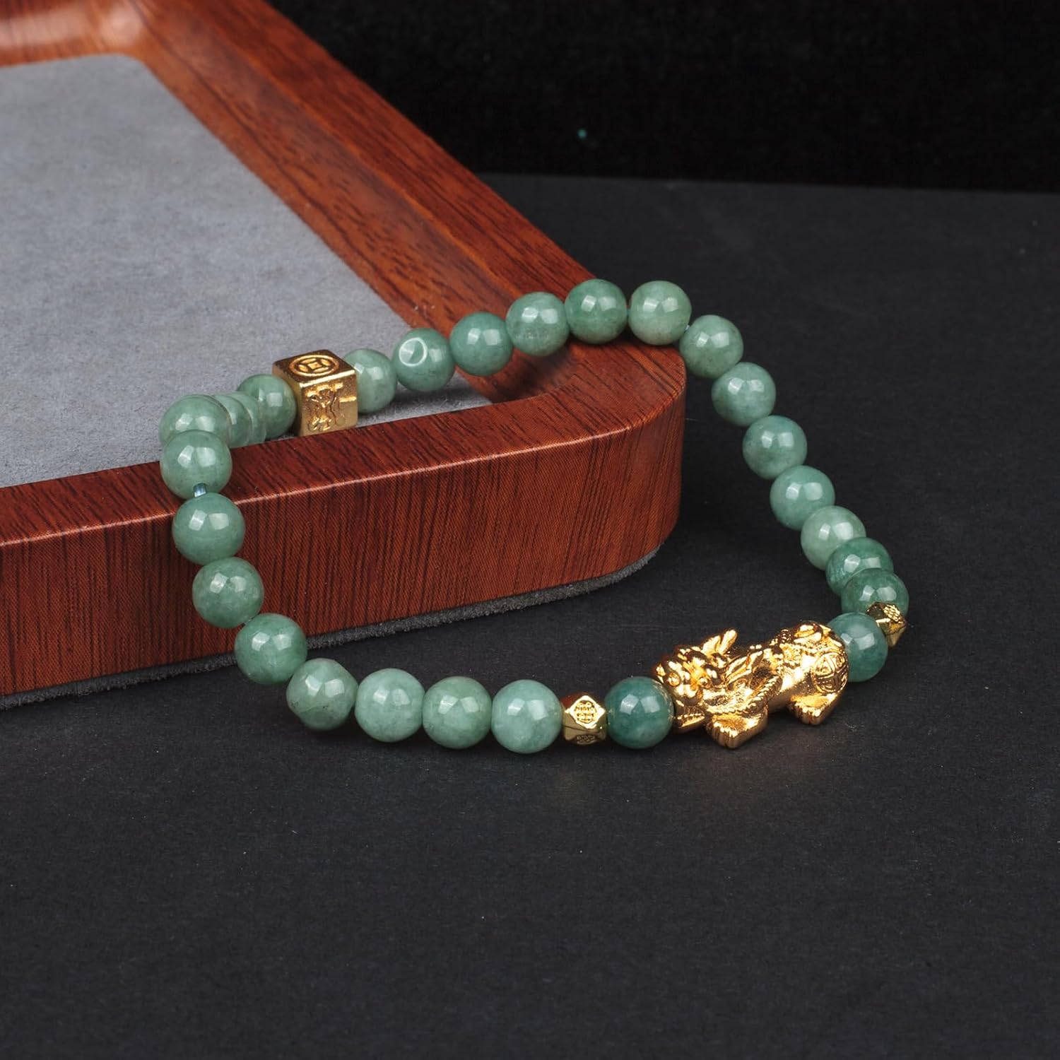 Fengshui Wealth Bracelet Green Real Jade Bracelet For Women Attract Lucky Wealthy Bracelets - Image 5