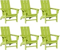 Vista 25 de Silla Adirondack de Madera Sintética Adiromoti, Sillas de Patio Resistente a Todo Clima, Aspecto de Madera, Silla Pre-Ensamblada para Fuego al Aire