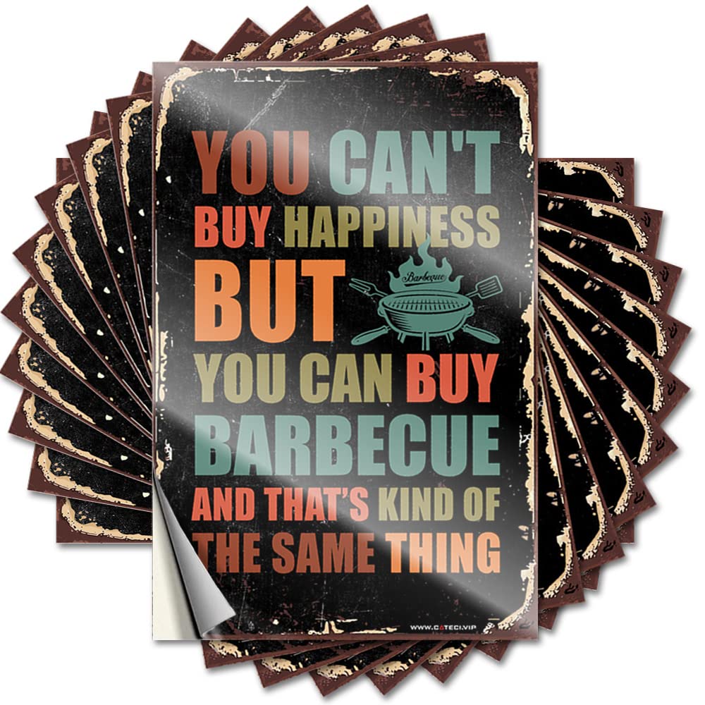Fzfn Colour Quote Garage Great You Can't Buy Happiness But You Can Buy Barbecue For Long - Haves Easy Peel Removable(6X9cm)
