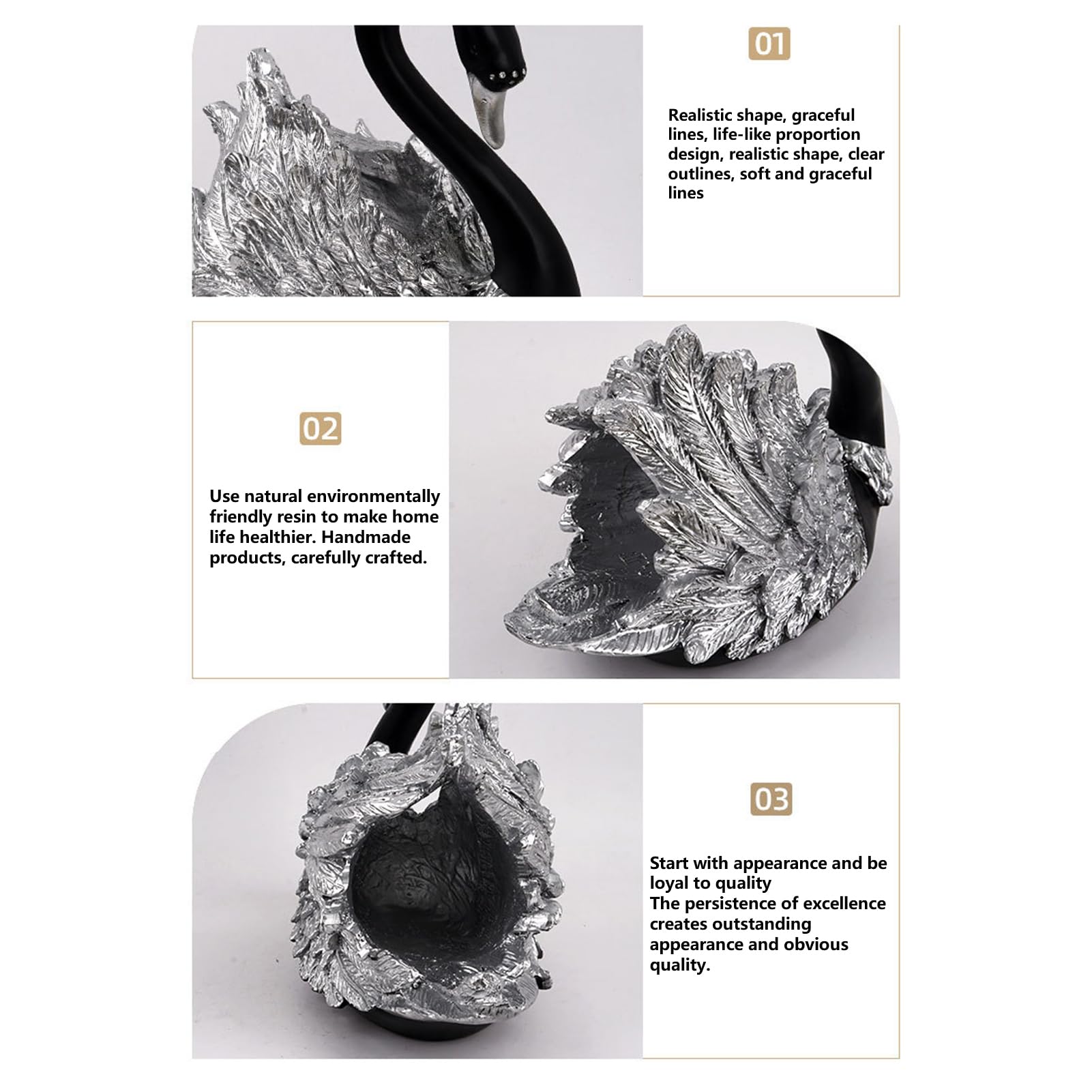 リビングルームのワインキャビネットの装飾100年前のHaohe白鳥の装飾品