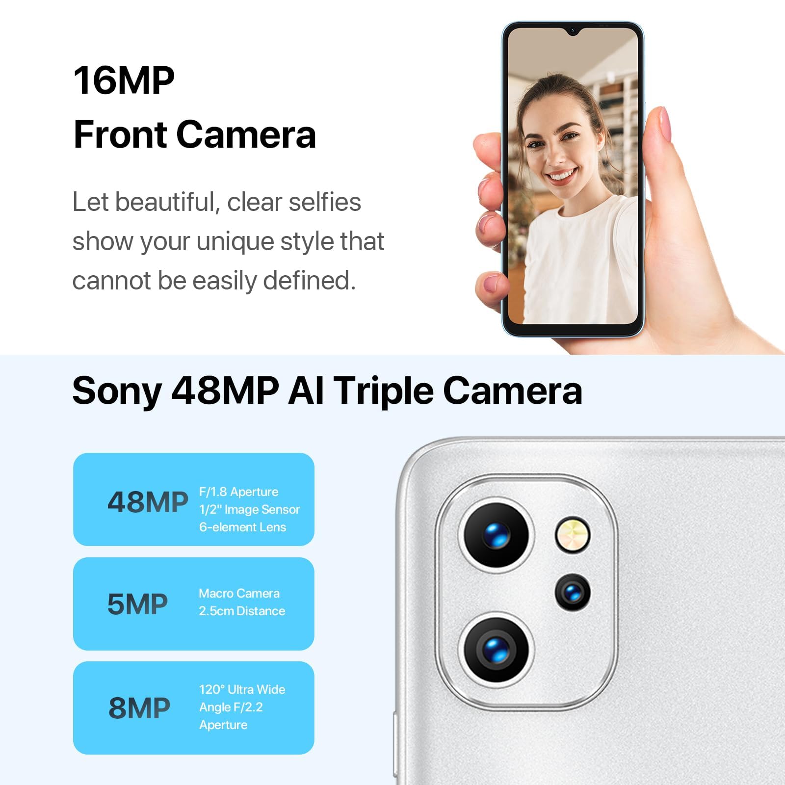 Amazon.com: UMIDIGI F3 (8GB+128GB) Unlocked Cell Phone, NFC  