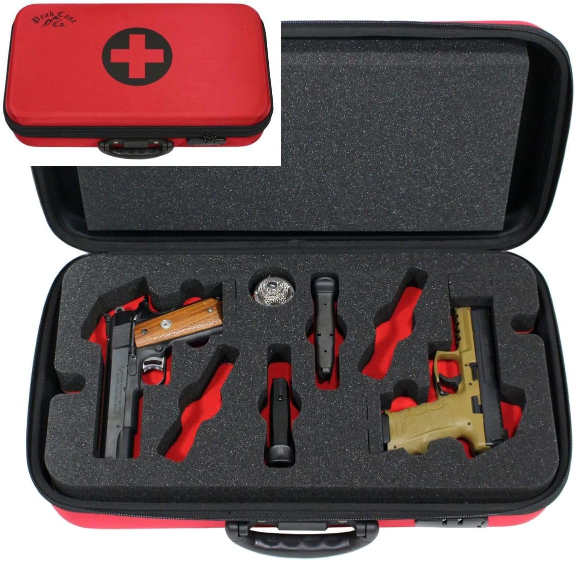 Peak Case Covert Handgun Four Pistol First Aid Range Case