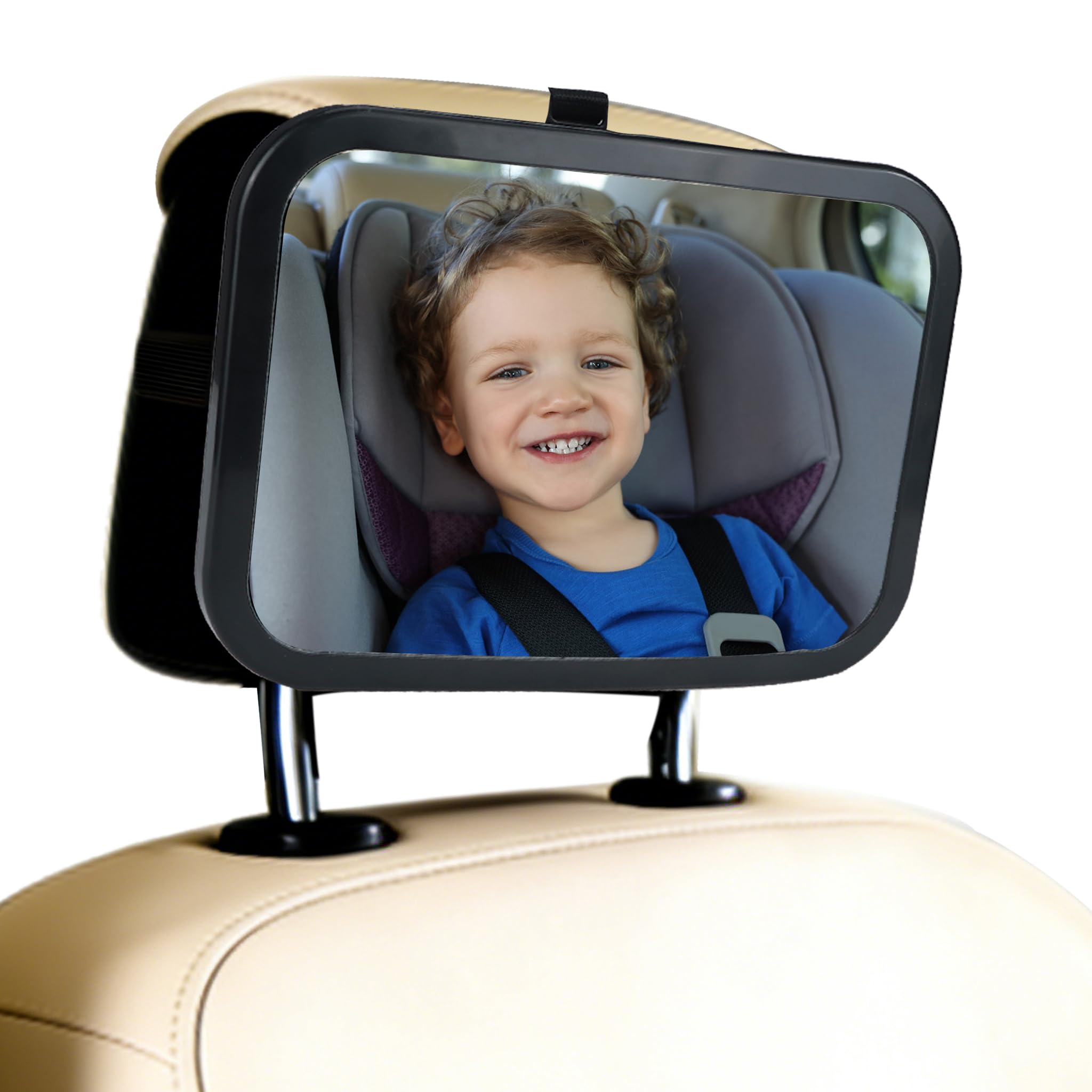 Espejo para el asiento trasero del coche, espejo para el asiento trasero, giro flexible de 360 grados, imagen reflejada nítida, irrompible, para niños pequeños