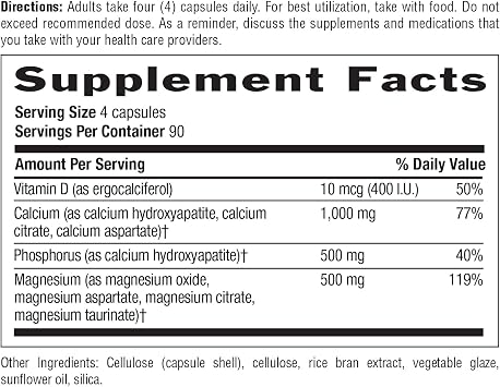 Country Life Target-Mins Calcium Magnesium with Vitamin D, 360 Capsules