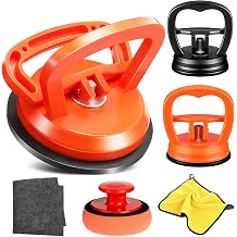 Car Dent Remover Tool for Auto Body Dent Repair,Lifting & Moving Objects,Includes Large & Small Suction Cups,Polishing Sponge & Cleaning Cloth,Heavy Duty Dent Puller Suction Cup Kit
