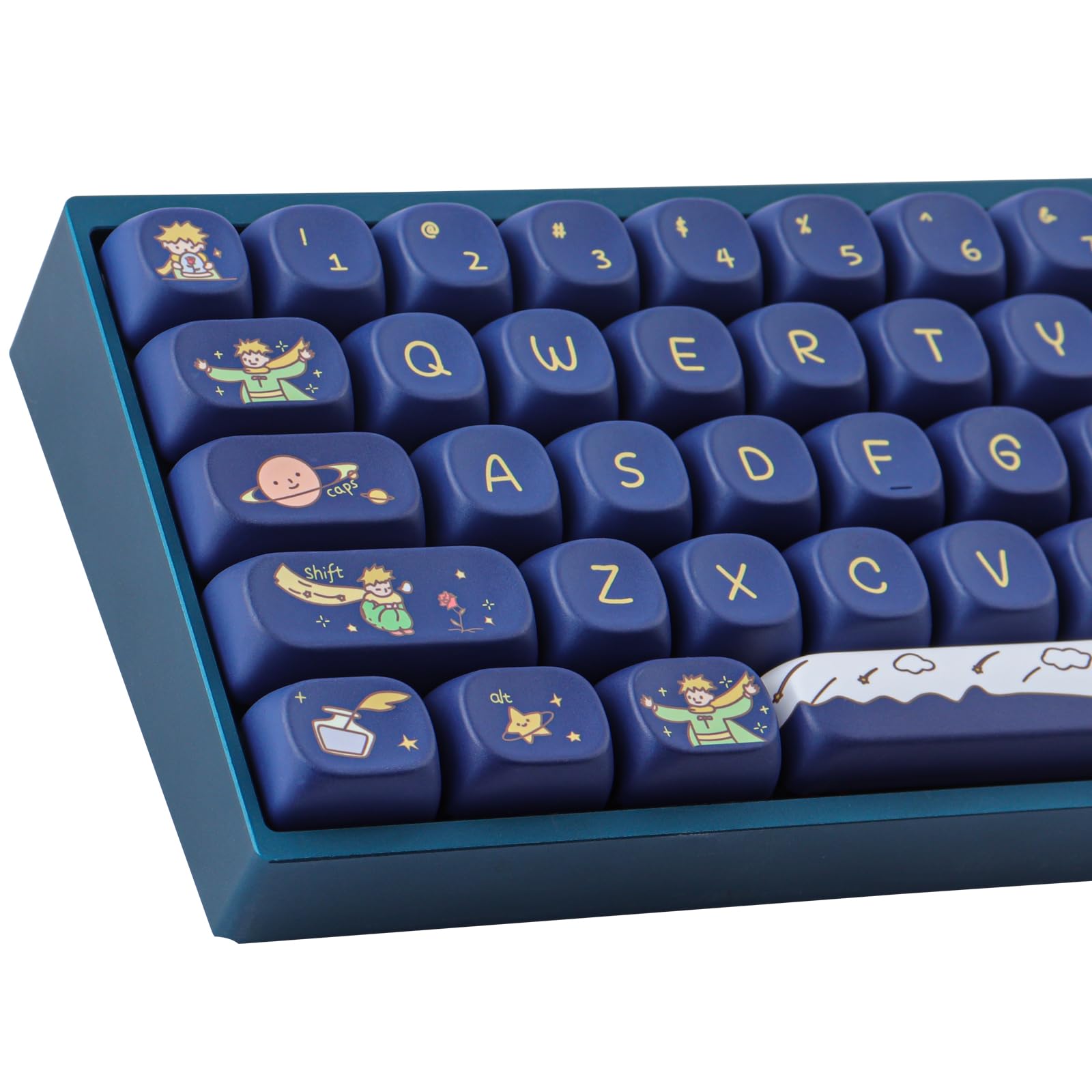 TYRIXKI PBT Keycaps 148 Keys Custom Little Prince MOA Profile Keycap Set for Cherry MX Mechanical Keyboards-image-31