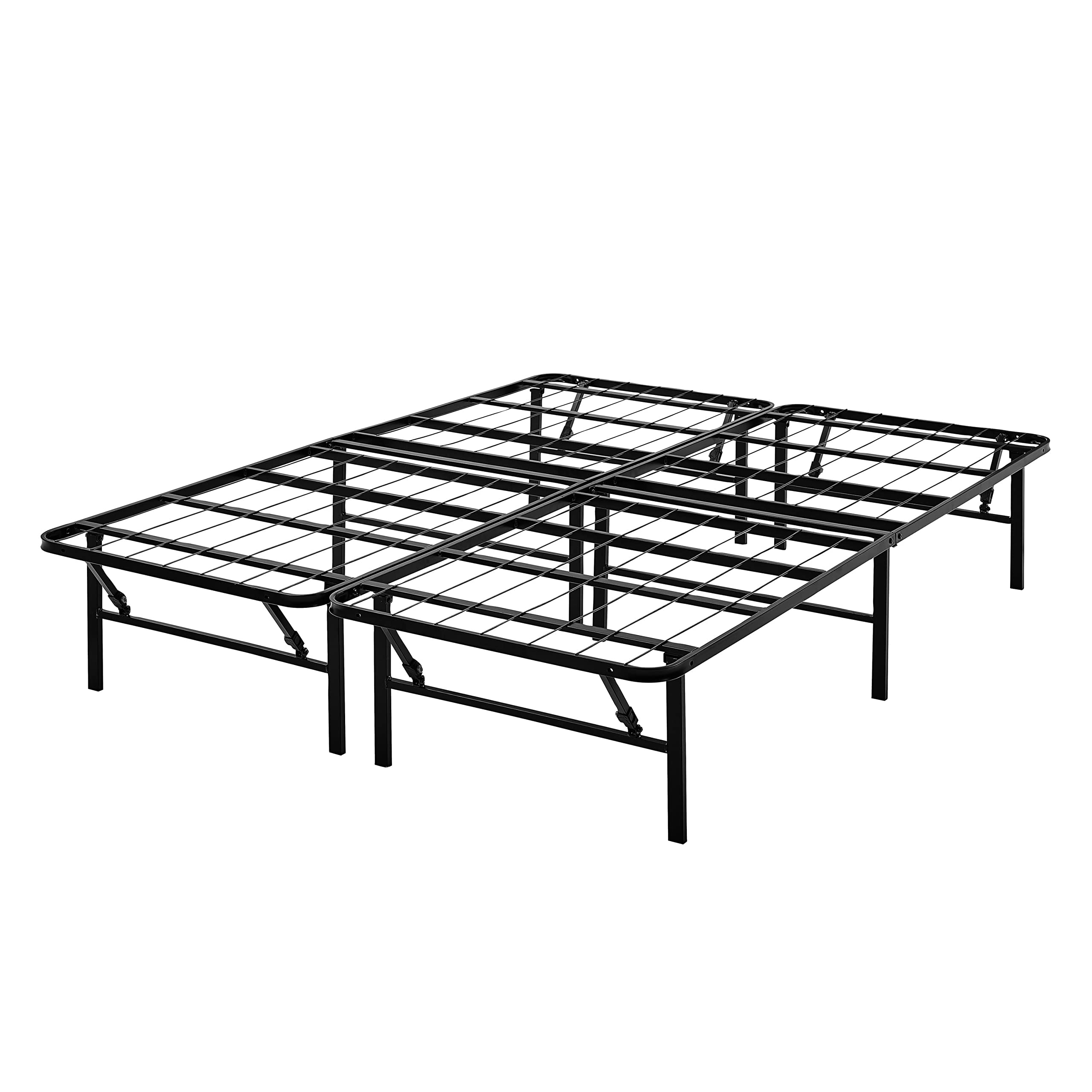 LETISR 14" High Profile Foldable Steel Queen Platform Bed Frame, Black