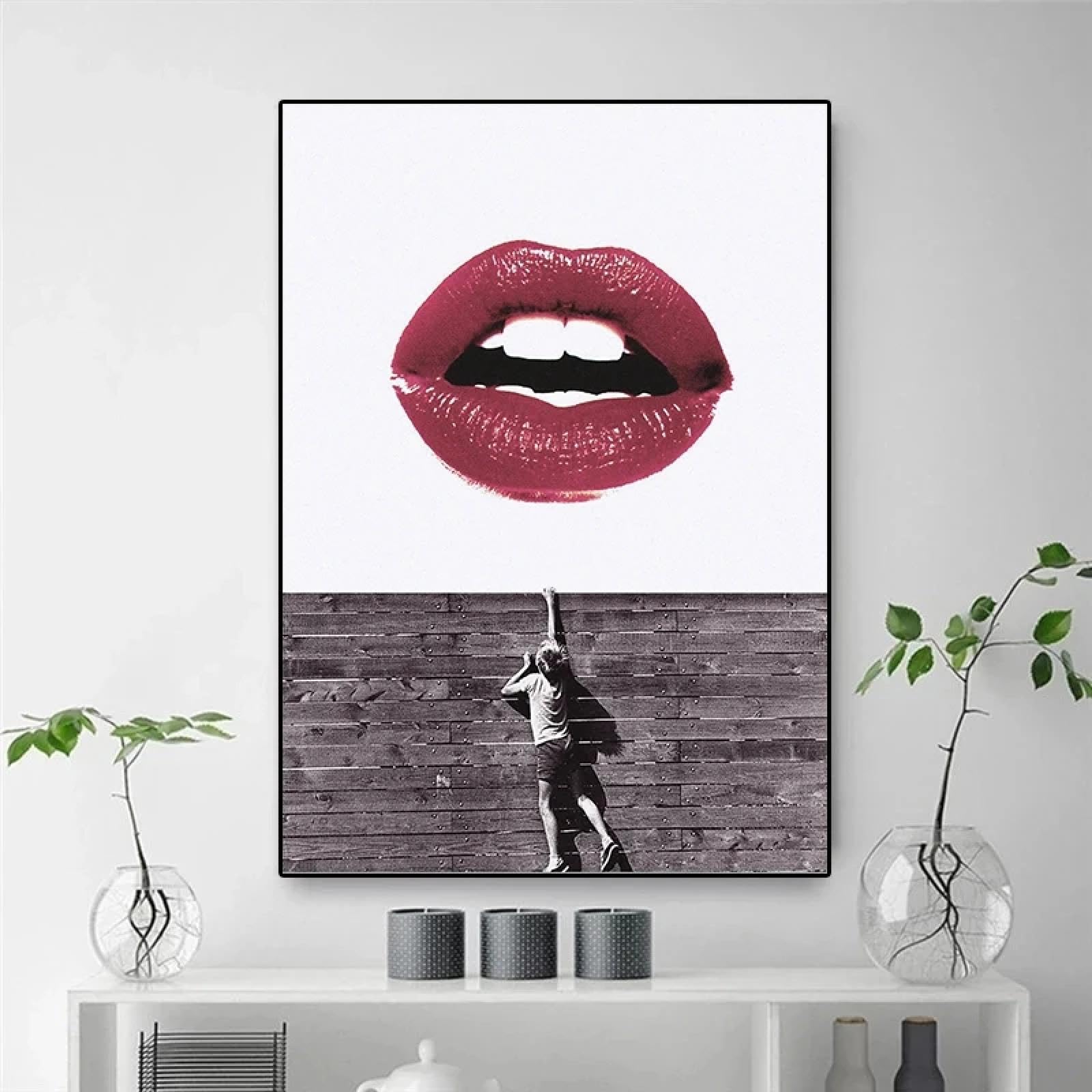 XINBAO Póster de arte callejero con diseño de balón de fútbol, pintura en lienzo motivacional, impresión de balón de fútbol, decoración de pared para habitación deportiva, 50 x 100 cm, sin marco