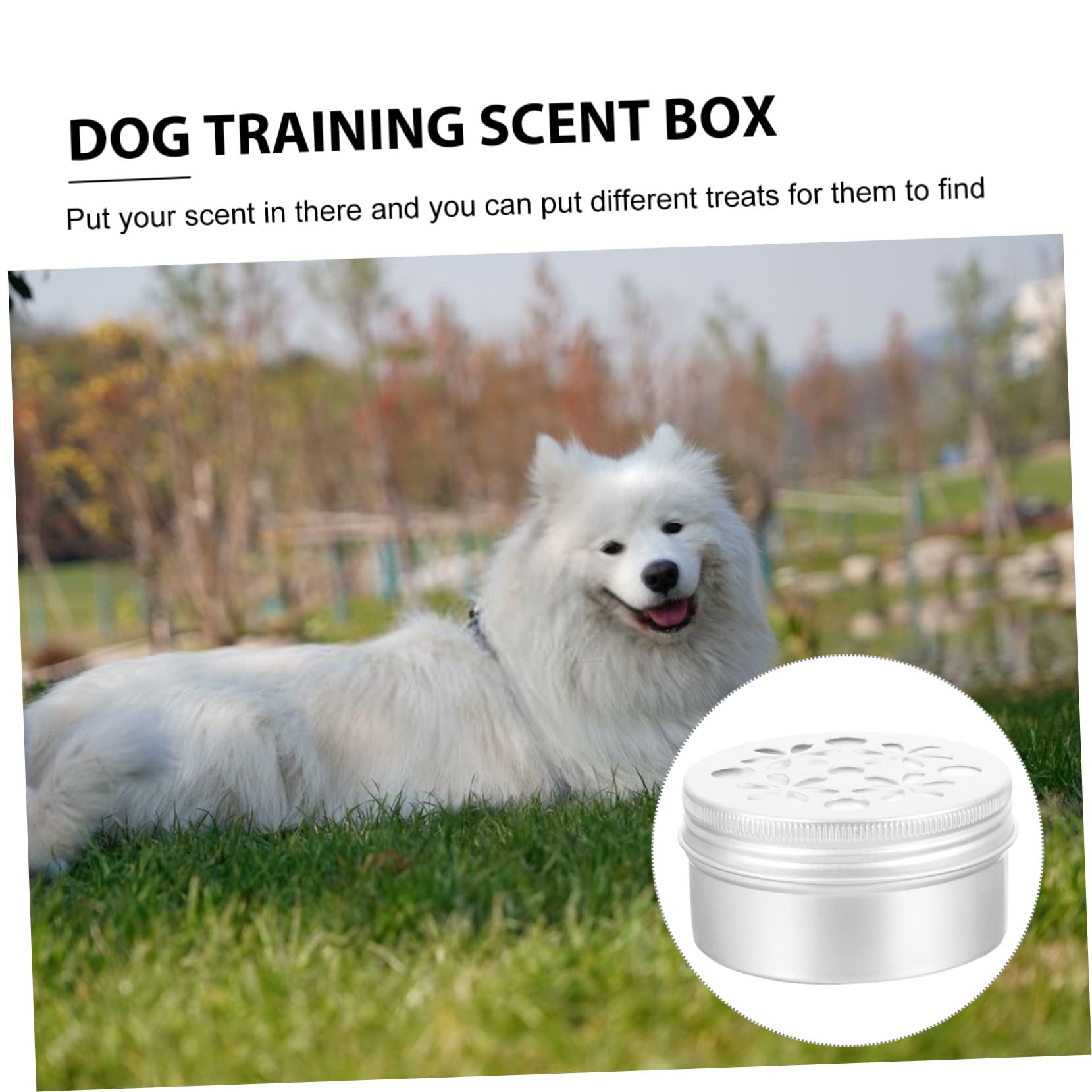Caja de Entrenamiento Olfativo para Perros de Aluminio Resistente a Mordeduras, Capacidad 80ml, Paquete de 10 Unidades para Adiestramiento de Perros en Casa