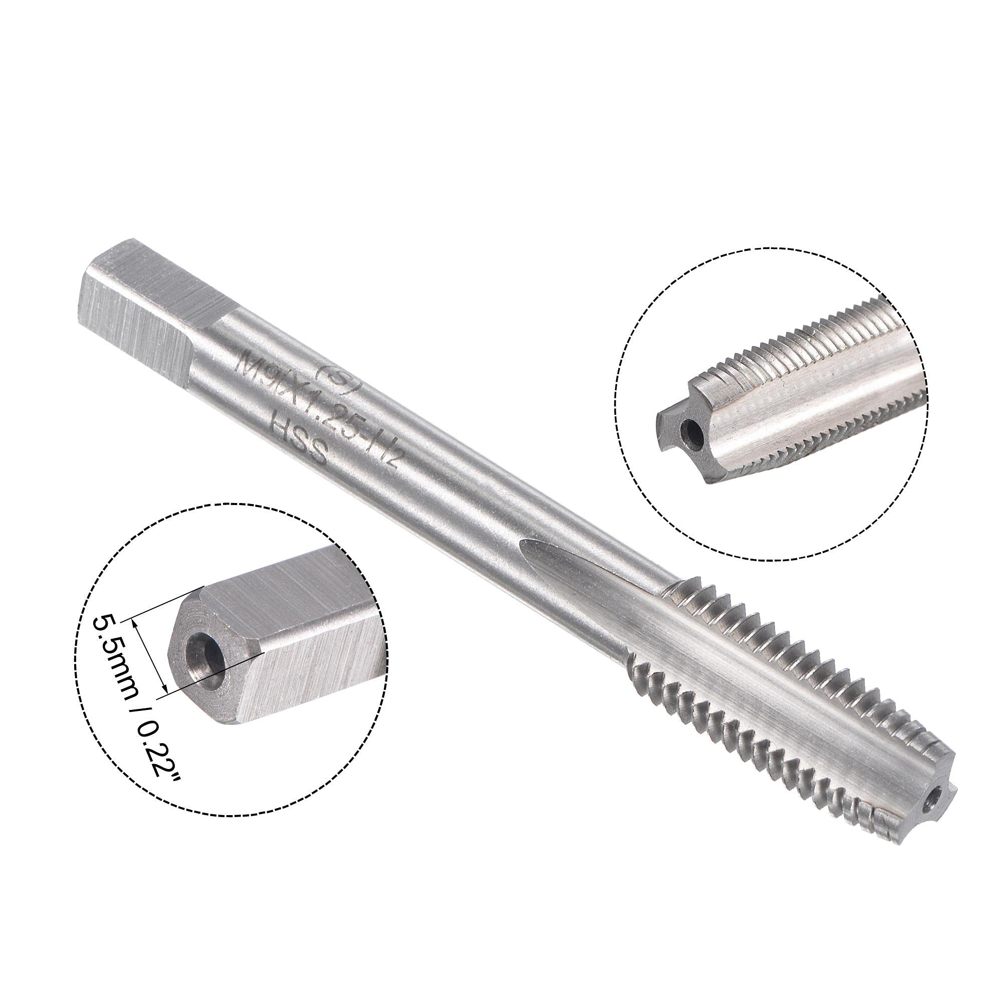 Zestaw gwintowników i narzynek metrycznych M9 x 1,25 mm, gwintownik maszynowy z okrągłą narzynką, zestaw gwintowników i narzynek do naprawy gwintów nakrętek i śrub