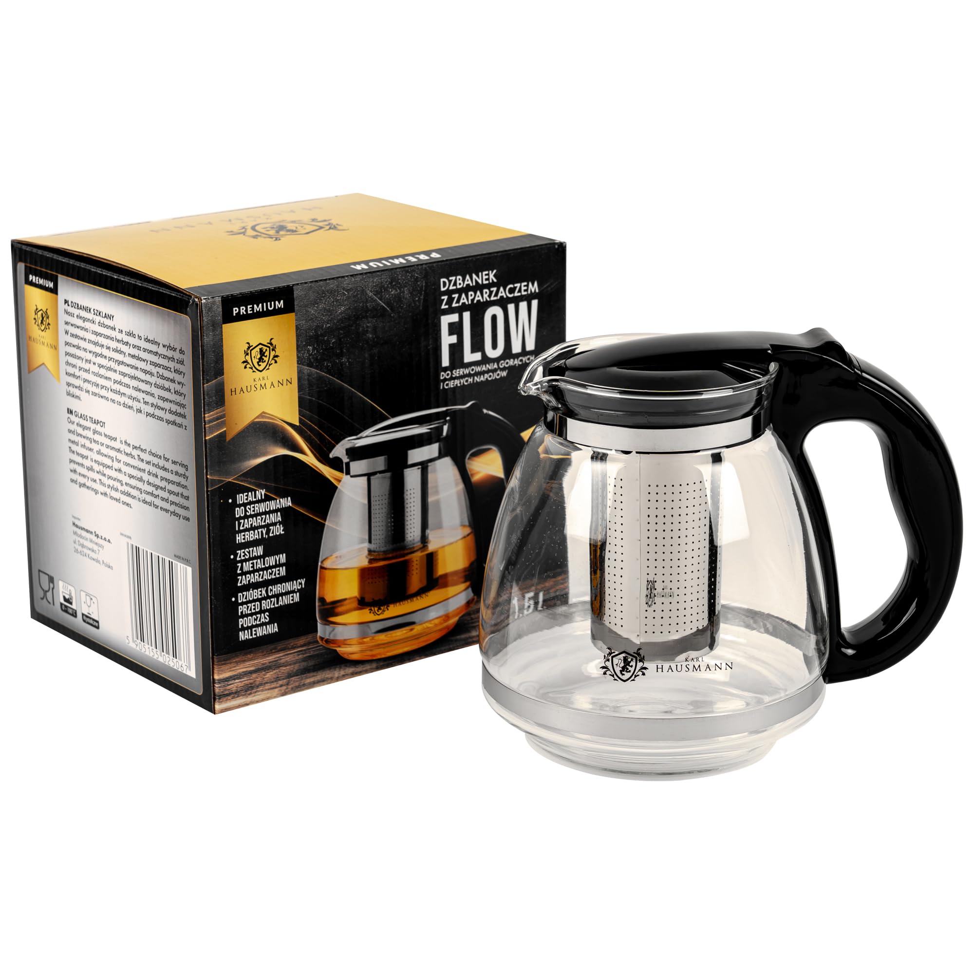 Théière En Verre Transparent Avec Poignée Anti-brûlure - Pour Thé, Infusion, Thé Glacé - Résistante à La Chaleur