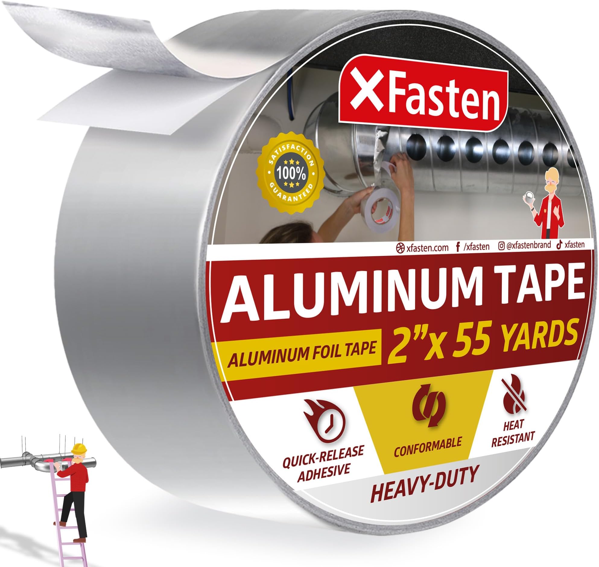 3M Aluminum Foil Tape, 1170, 1" X 18 Yds, Cond. Acrylic