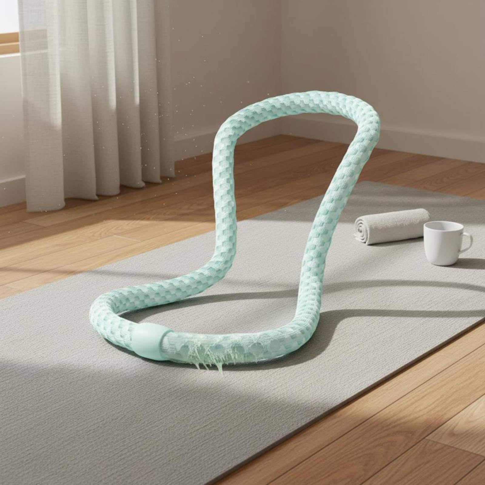 Fitness Hoop Morbido Silenzioso Fitness Hoop da Allenamento Delicato Sulla Vita Cerchio Pesato per Uso Domestico