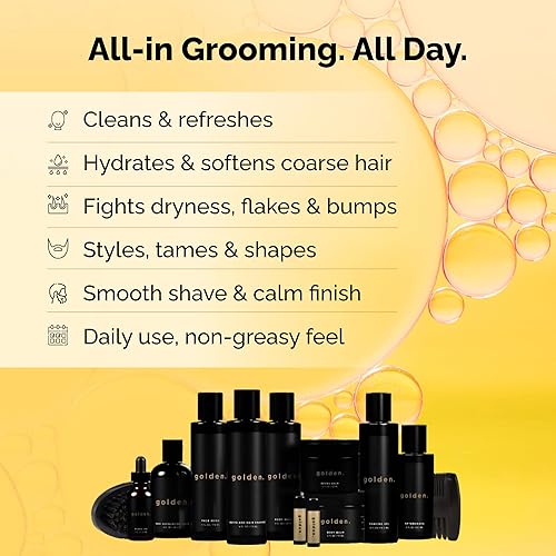Miniatura 2 de Golden Bundle, juego de cuidado personal premium y aseo de barba con productos naturales