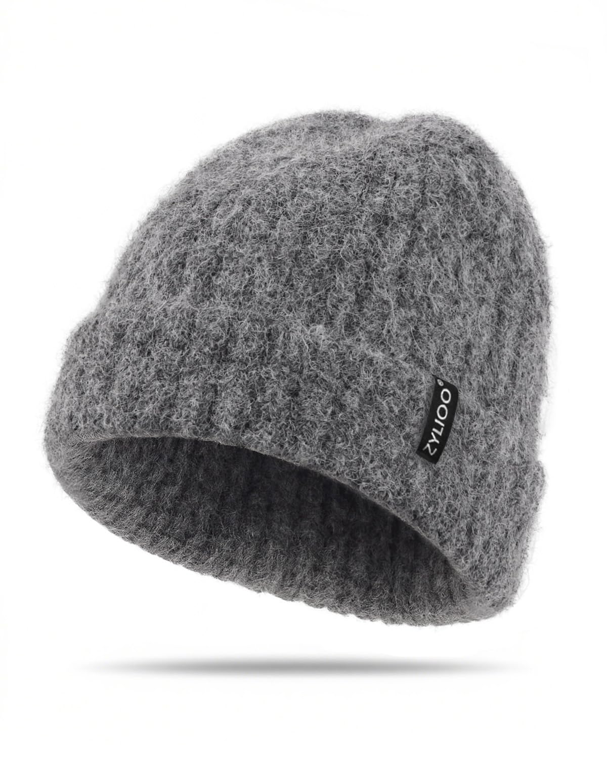 Zylioo XXL Fleece Strickmütze Großen Winter Wintermütze Warme Beanie Mütze Damen und Herren