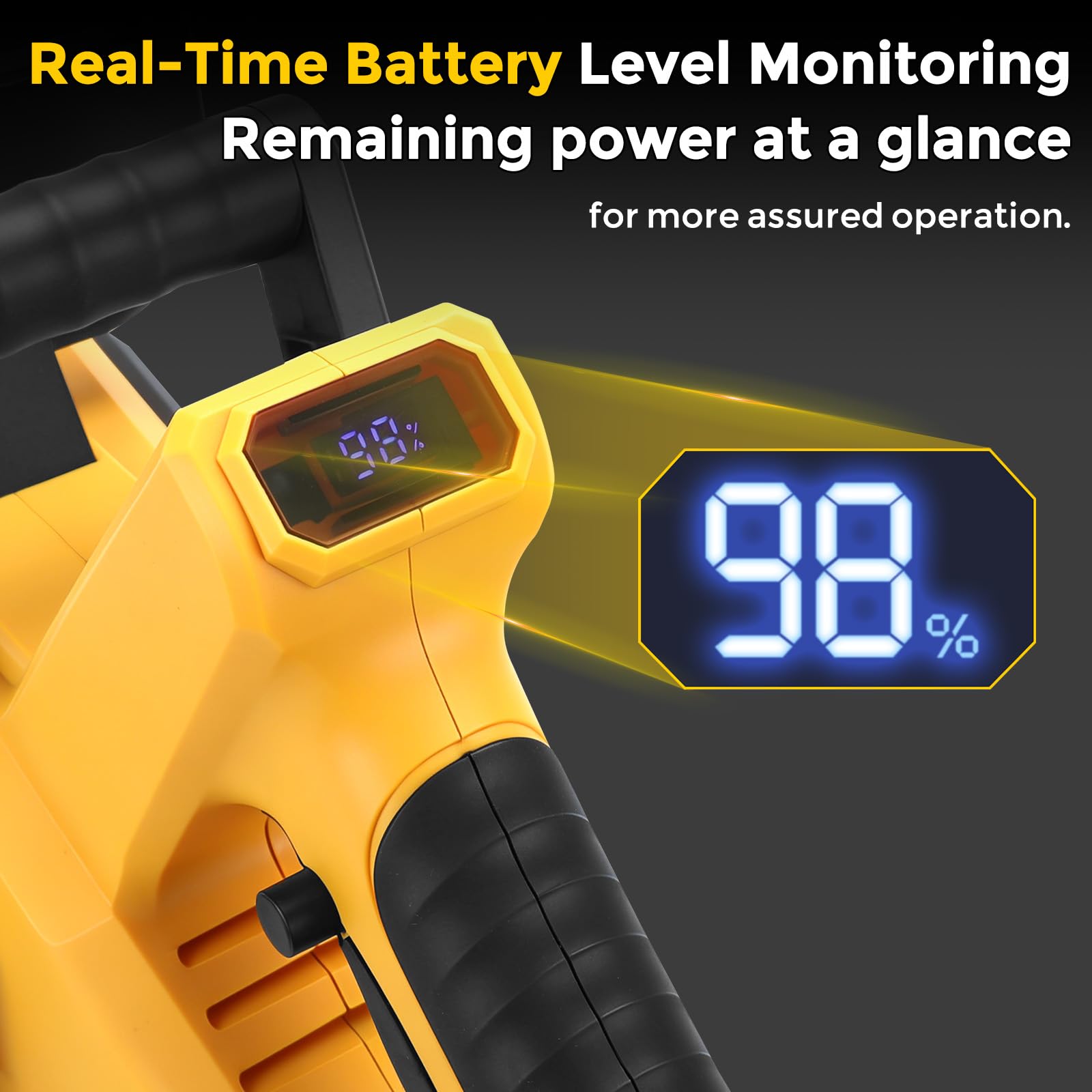 Motosierra inalámbrica de 12 pulgadas compatible con batería Dewalt de 20 V, sierra de cadena de mano sin escobillas de 30 cm, sierras eléctricas con 2 cadenas, engrasador automático y tensión de