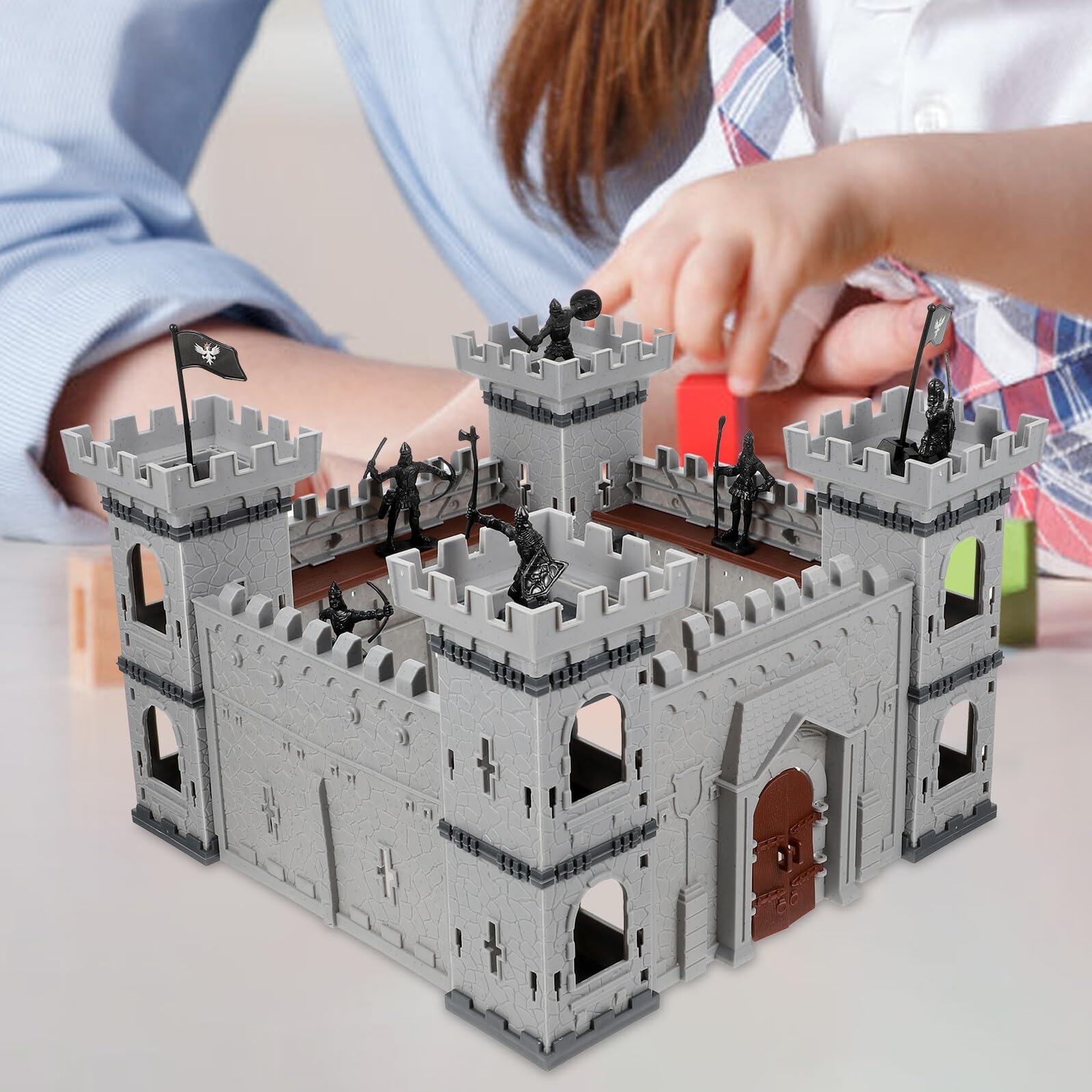 ORFOFE Militare di Catapulta Cavallo da Guerra in Plastica, Giocattolo Militari Realistico e Decorativo per Collezionismo e Gioco