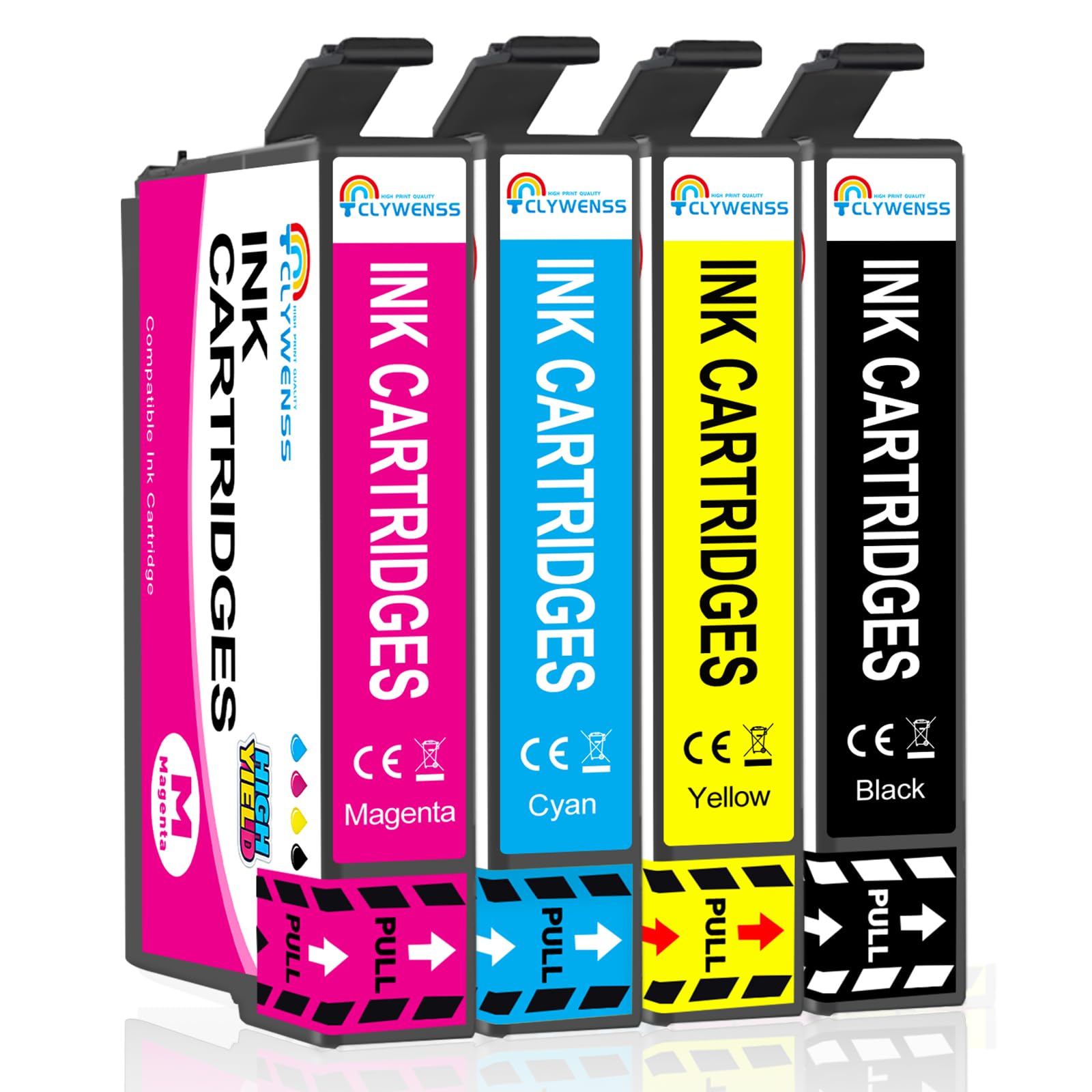 405XL Ink Cartridges Compatible with Epson 405 XL Multipack for WorkForce Pro WF-4820 WF-3820 WF7830 WF-7830 WF-7840 WF-7310 WF-4830 WF4820 WF3820 WF7310 WF7840 WF4830 WF4825 Printer, 4-Pack