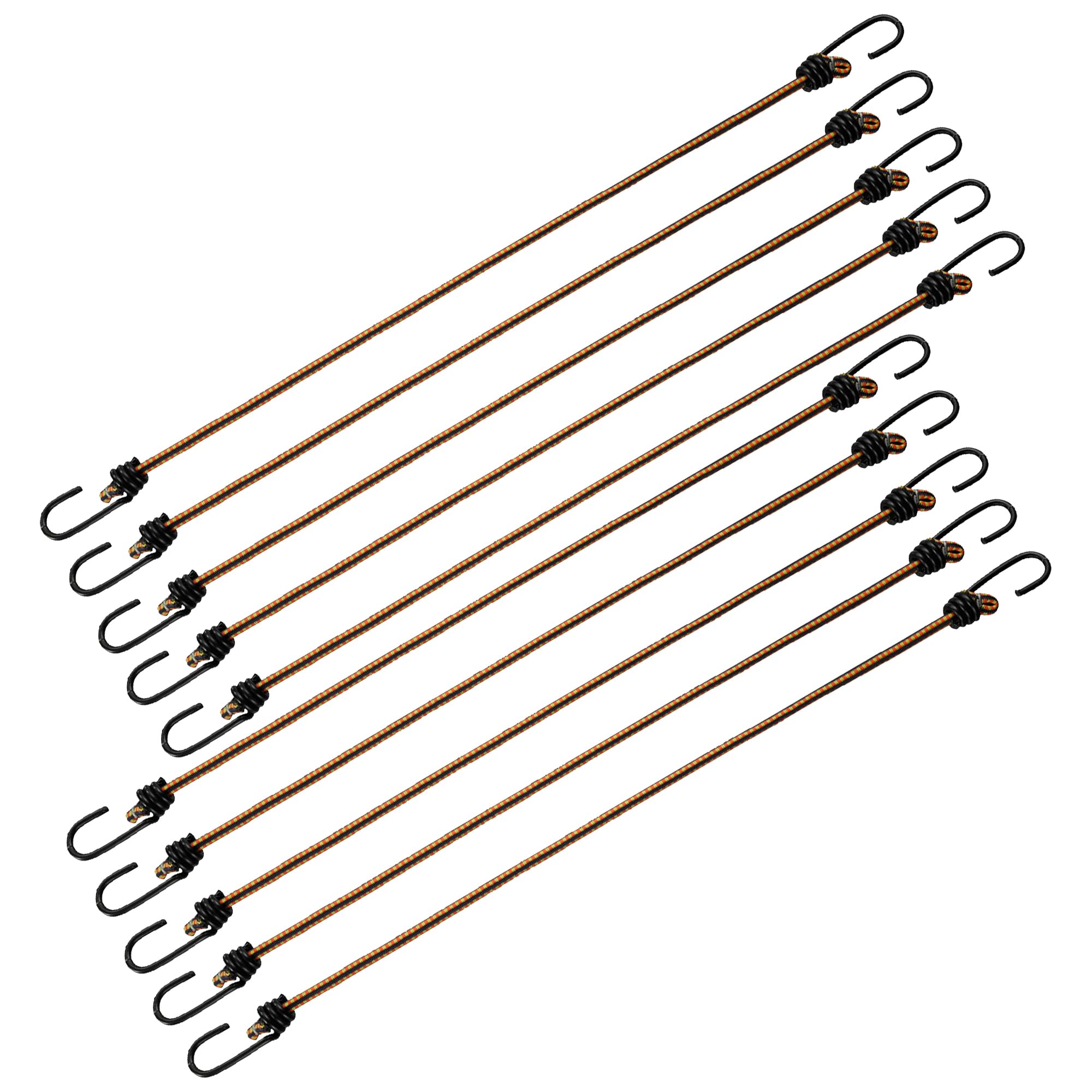 Keeper 06025-10 Lot de 10 tendeurs avec Crochet Enduit, 61 cm