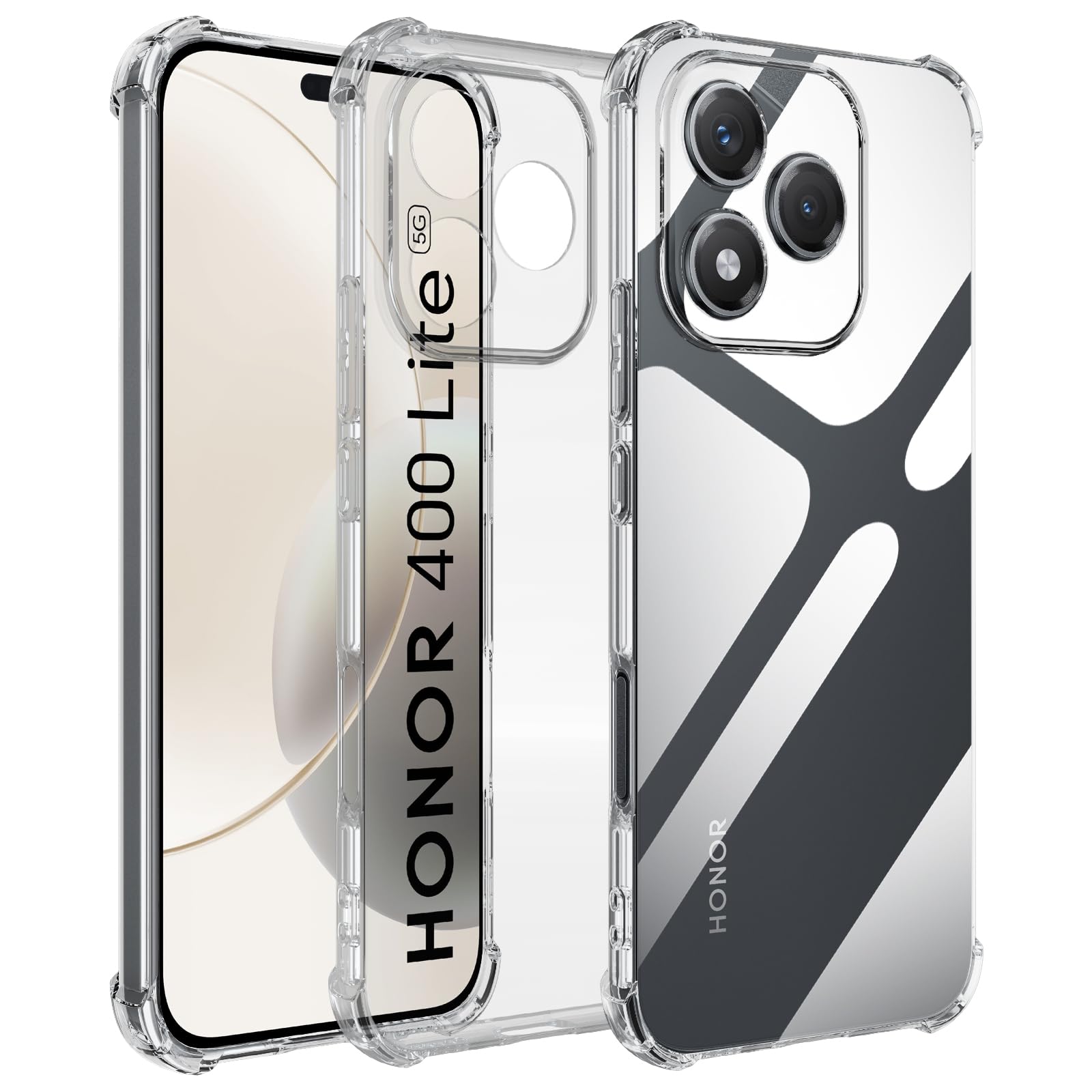 Cresee Custodia per Honor 400 Pro 5G, custodia trasparente