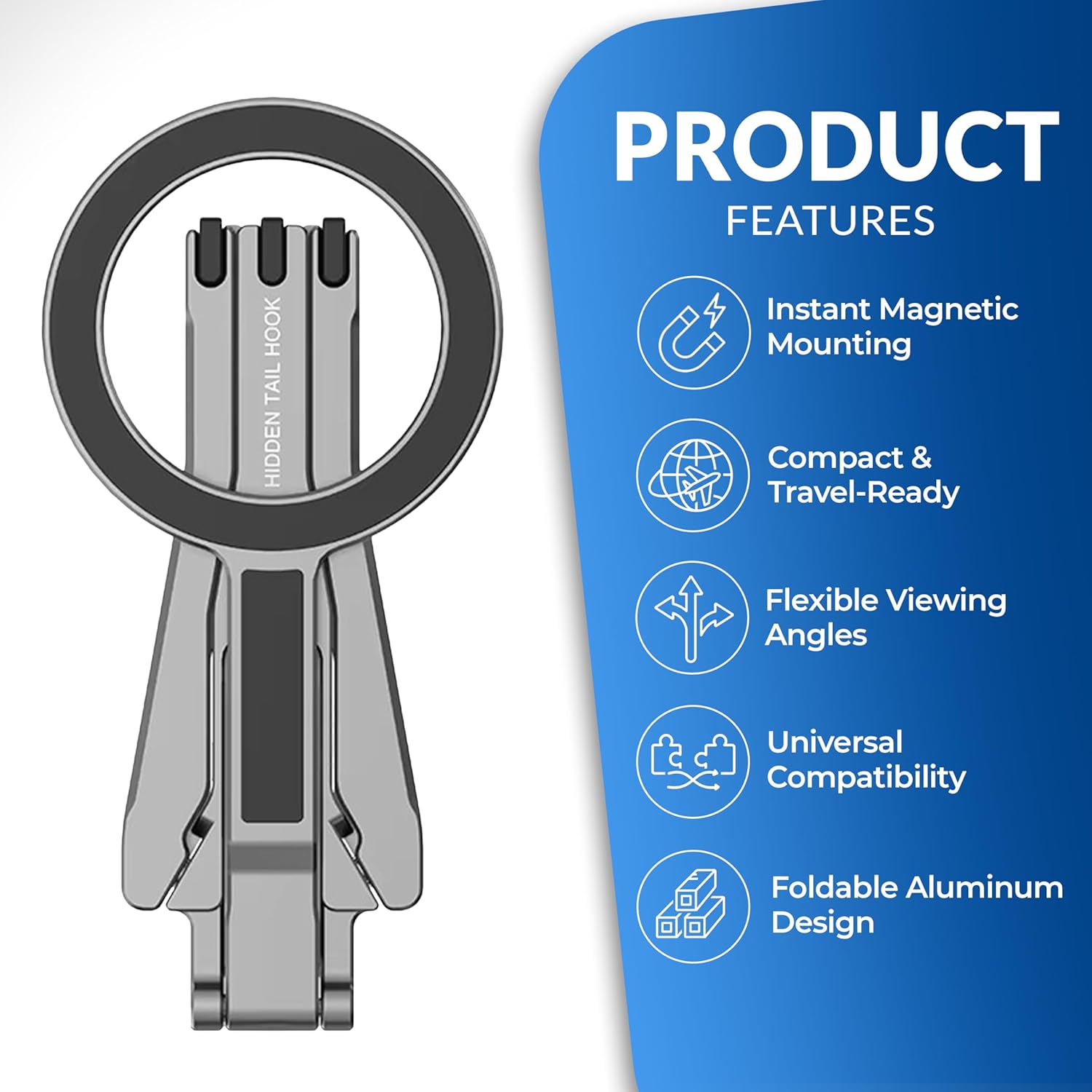 Magnetic Phone Tripod for iPhone 12–17 Series | MagSafe-Compatible Aluminum Stand | Foldable & Adjustable Mini Tripod - Image 5