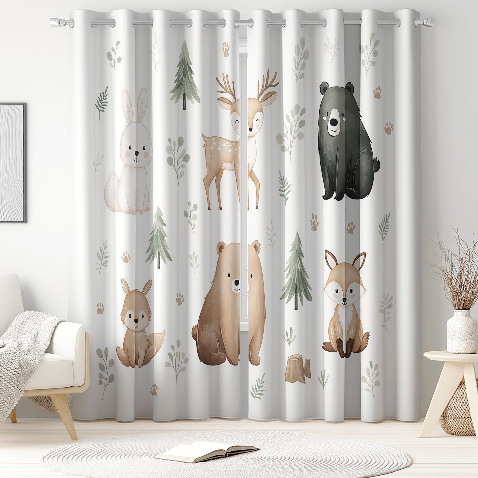 Generisch Cortinas y cortinas opacas de protección térmica Bosque de