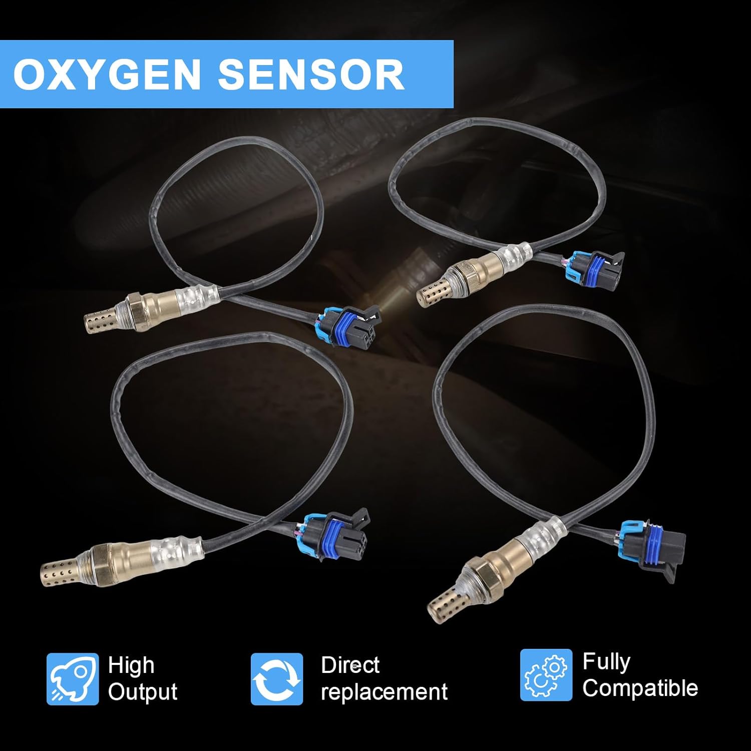 4Pcs Oxygen O2 Sensor Compatible with Buick Enclave Cadillac XTS Chevy Chevrolet Caprice Colorado Impala Traverse GMC Acadia Canyon 2012 2013 2014 2015 2016 2017 2018 234-4565 234-4566