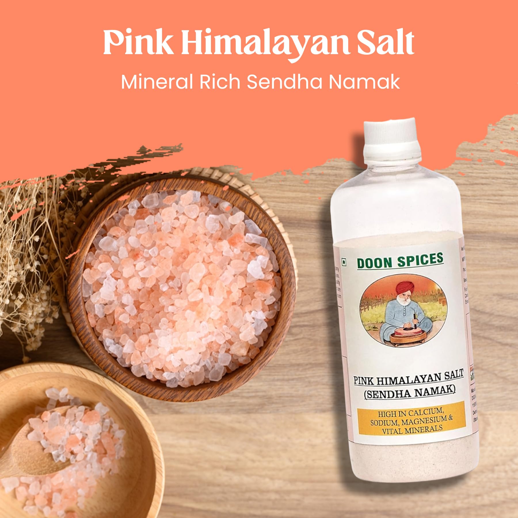 Doon Spices 500g Pink Himalayan Salt   Mineral-Rich Sendha Namak